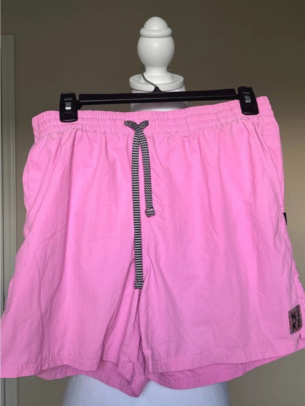 Nike Men’s Pink Athletic Shorts with Contrast Drawcord